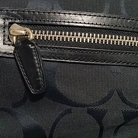 Coach bucket signature blk bag canvas and Leather - Picture 5 of 13